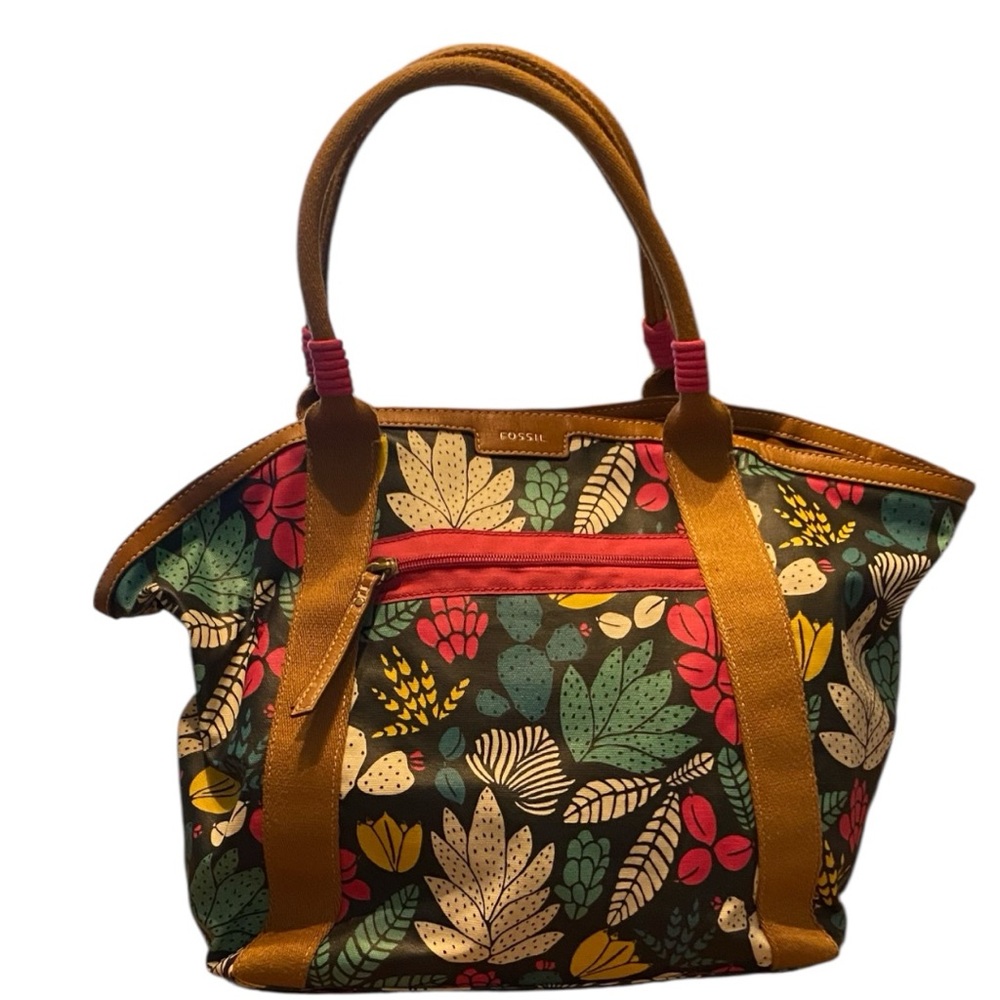 Fossil Floral Eliza Beach Tote Bag